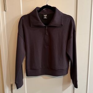 Avia Women's Half-Zip Cowl Neck Sweater - Dark Gray